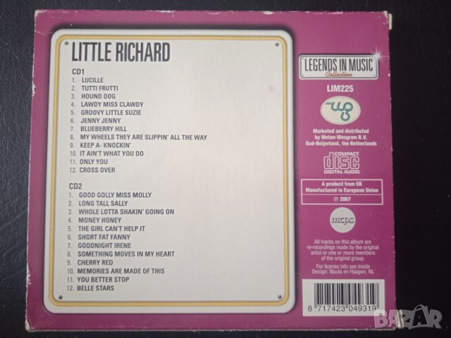 Little Richard -  Legends in music collection - 2CD оригинален двоен диск, снимка 2 - CD дискове - 44224787
