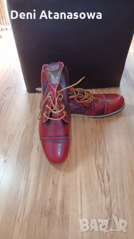 Кожени мъжки боти , снимка 1