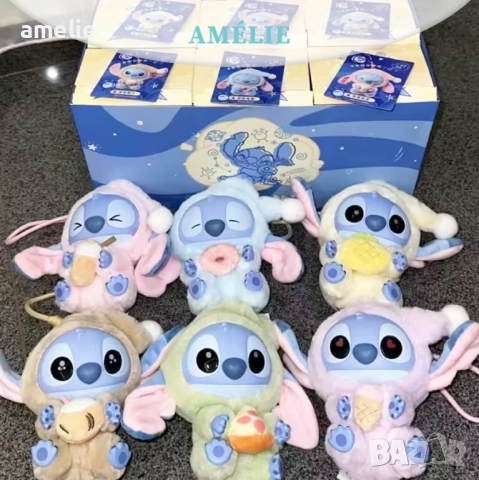 Stitch Labubu Възможност за избор на визия! Eat Something Before Sleep,Стич Лабубу аксесоар за чанта, снимка 7 - Други - 51780558