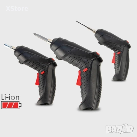 Акумулаторна електрическа бормашина 47 части в комплект с куфар, снимка 6 - Бормашини - 51895897