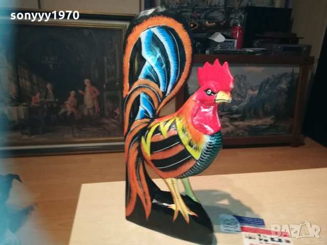 Петел от дърво-ЦВЕТЕН ръчна изработка 3112201848