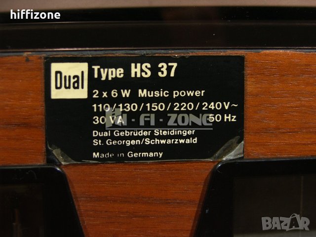 ГРАМОФОН Dual hs 37 /1, снимка 15 - Грамофони - 36701340