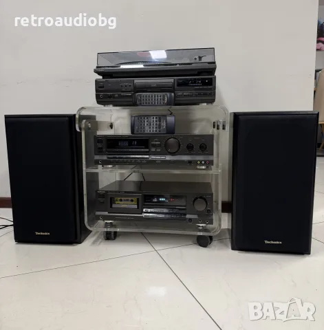 🔊Ретро аудио сет TECHNICS - ресийвър, CD плеър, дек, грамофон и аудио шкаф🔉, снимка 8 - Аудиосистеми - 55958357