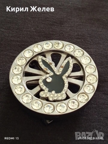 Катарама за колан PLEIBOY BUNNY SPINNER с кристали винтидж 41310, снимка 4 - Колани - 51178026