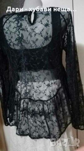 Пола и блуза/топ,от дантела👗👕🍀S,M👗👕🍀арт.3002, снимка 6 - Комплекти - 33716373