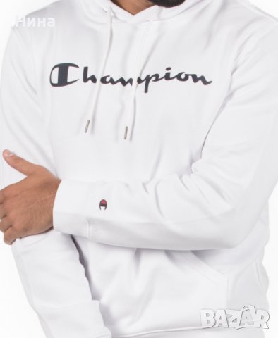 Суичър Champion в бяло, снимка 2 - Суичъри - 38408135