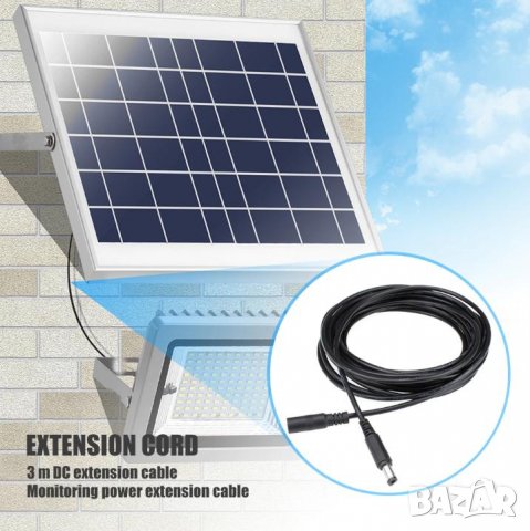 12V-24V Удължителен Кабел за LED Лента Захранващ Удължаващ Кабел Захранване за Соларен Панел Соларни