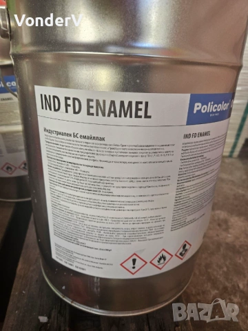 Алкидна индустриална боя и Разредител УР 5л Емайллак бързосъхнещ