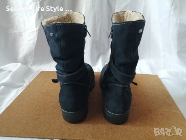 Lurchi № 38 дамски боти естествен велур в син цвят, снимка 10 - Дамски боти - 53138099