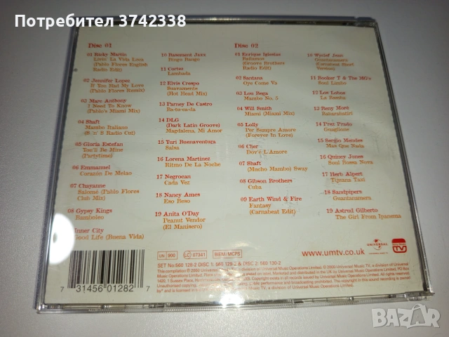 Компакт диск Latin Fever 2CD's, снимка 2 - CD дискове - 53206611