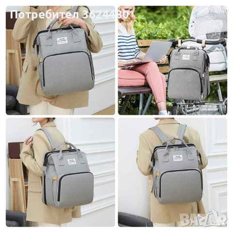 Раница за бебешки аксесоари с повивалник, снимка 4 - Раници - 40701152