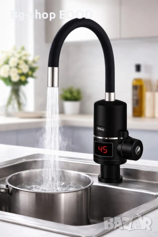 Нагревател за вода Rosberg, За плот или Стена, Гъвкав силиконов маркуч, Черен, снимка 2 - Бойлери - 54053361