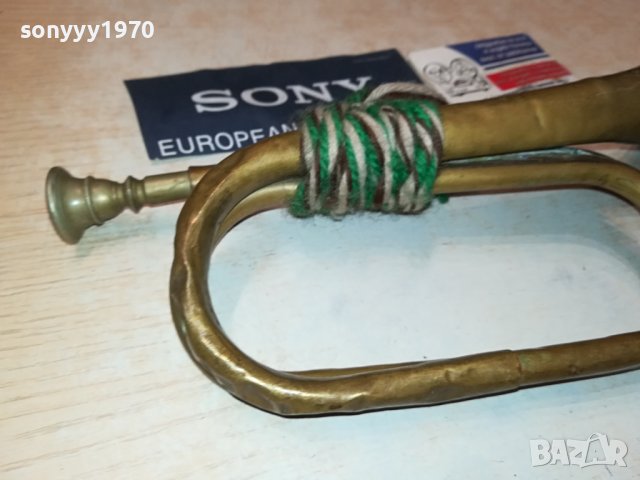 ТРЪБА-МЕД МЕСИНГ ВНОС ФРАНЦИЯ 2409231142, снимка 9 - Антикварни и старинни предмети - 42298919