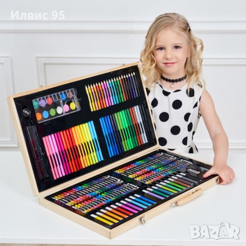 Детски комплект за рисуване - 180 части, снимка 1 - Рисуване и оцветяване - 44436894