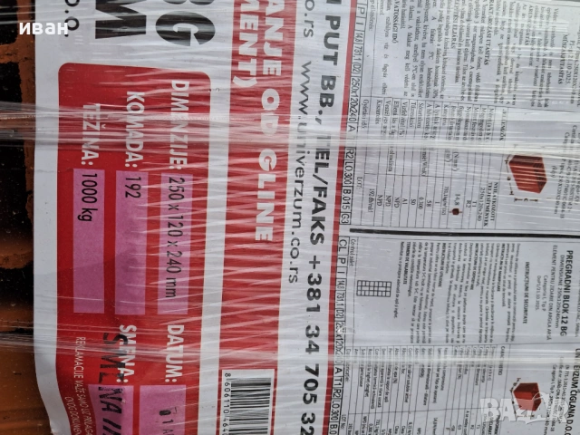  тухли / четворки, снимка 2 - Строителни материали - 29022788