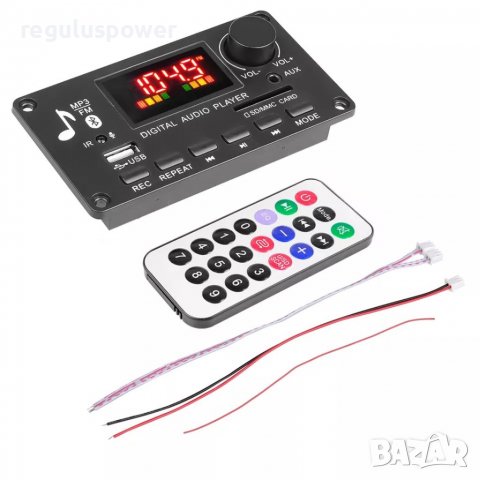 Mp3 плеър 2*40W DC 7V/26V с Bluetooth 5.0 модул за вграждане Sd, Fm, папки, Fm, Mic, Call, AUX, снимка 1 - MP3 и MP4 плеъри - 37518895