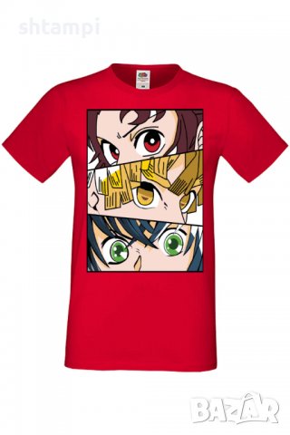 Мъжка тениска Demon Slayer Trio,Анимация,игра,Празник,Повод,, снимка 3 - Тениски - 38095383