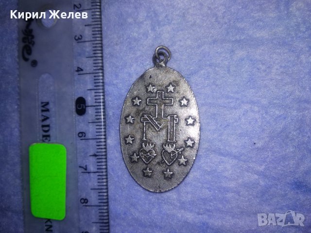 СТАРИННА ПОСРЕБРЕНА РИМОКАТОЛИЧЕСКА РЯДКА НАГРЪДНА ИКОНКА ДВУСТРАННА ИТАЛИЯ 34413, снимка 11 - Антикварни и старинни предмети - 39674746