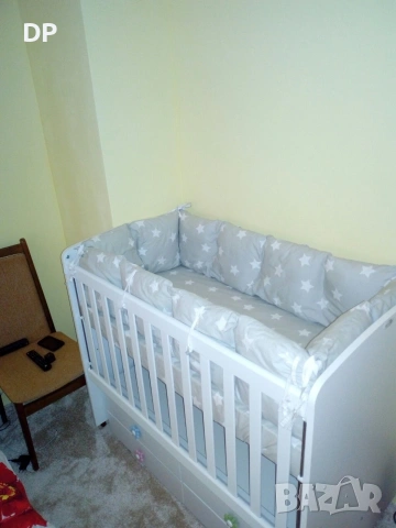 Легло-люлка с подвижна решетка 60/120 + матрак