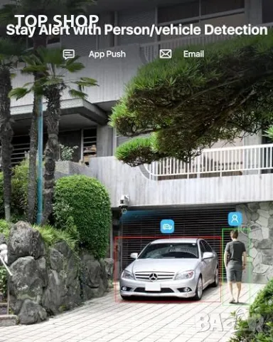 Нова Двойна WiFi Камера 2.5K ZOSI - Ултра HD, AI Детекция, Нощно Видение, снимка 9 - Аналогови камери - 49239189