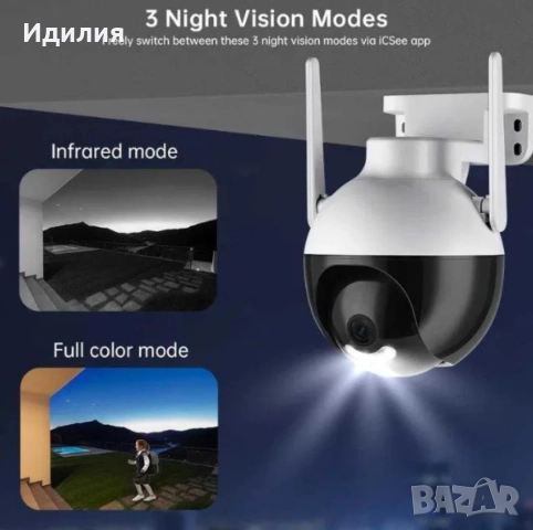 Куполна WIFI камера за видеонаблюдение, снимка 3 - Комплекти за видеонаблюдение - 51415540