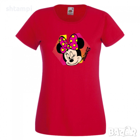 Дамска тениска Minnie Mouse 1 Подарък,Изненада,Рожден ден,, снимка 8 - Тениски - 36530694