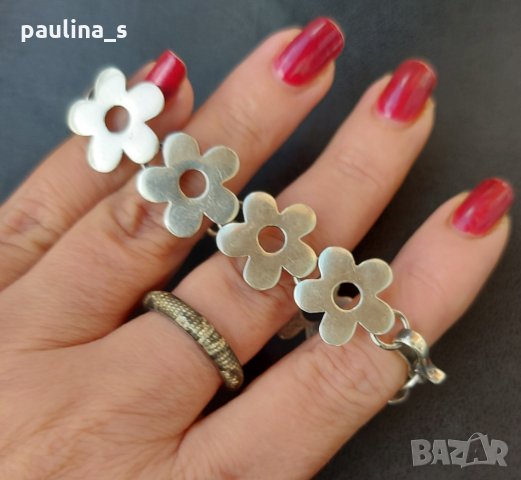 Масивна сребърна гривна проба 925 / Антика , снимка 4 - Гривни - 34943686