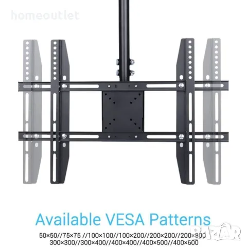 Стойка за телевизор с таванен монтаж UNHO 138-U-430D, снимка 6 - Стойки, 3D очила, аксесоари - 49084337