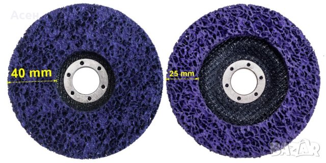 Абразивен диск, нетъкан текстил, лилав шлифовъчен диск със средна твърдост, пемза 125 mm, снимка 3 - Други инструменти - 44489718