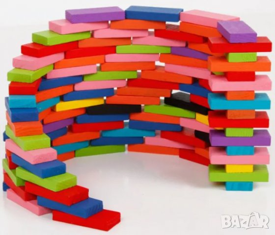 120 бр. дървени блокчета домино за 8.99лв. / всички дървени играчки, снимка 5 - Играчки за стая - 29969039