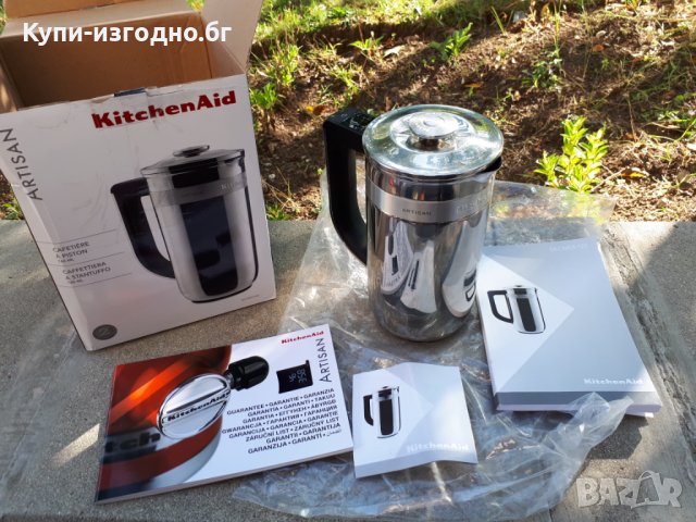 Кана за кафе с натискане - KitchenAid Artisan , Висок клас , Чисто нова , Инокс захранване-батерии , снимка 2 - Кани - 30286353