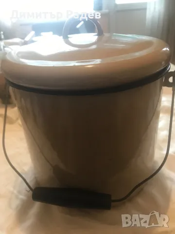 ЕМАЙЛИРАНИ СЪДОВЕ..КОТЛАРКА ЗА МЛЯКО 4.5 Л--НОВА ТЕНДЖ.11Л ВТОРА ЗАПАЗ. ЗАКАЛЕНО СТЪКЛО КАПАК Ф 28  , снимка 12 - Съдове за готвене - 48675031