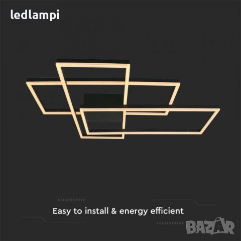 LED Плафониера 47W Черна Димиране Топло Бяла Светлина, снимка 4 - Лампи за таван - 42507196