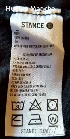 STANCE The Crew t-shirt , снимка 6 - Тениски - 50930637