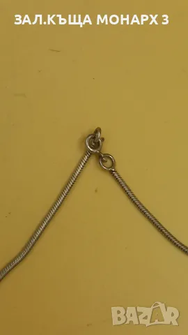 Сребърен синджир с висулка, снимка 3 - Колиета, медальони, синджири - 48459969