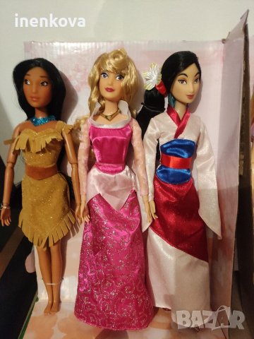 Кукла Тиана, Рапунцел, Покахонтас, Мулан, Есмералда, Пепеляшка, Аврора, Жасмин, Снежанка, Ариел, Бел, снимка 2 - Кукли - 38927058