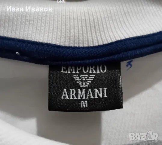 Оригинална фланелка с яка Armani, снимка 3 - Тениски - 49338919