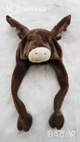 Коледна шапка Елен - универсален размер, снимка 7 - Шапки, шалове и ръкавици - 48376751