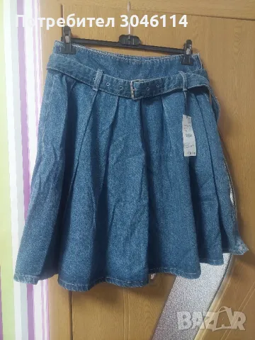 дънкена пола Зара, снимка 2 - Поли - 48311364