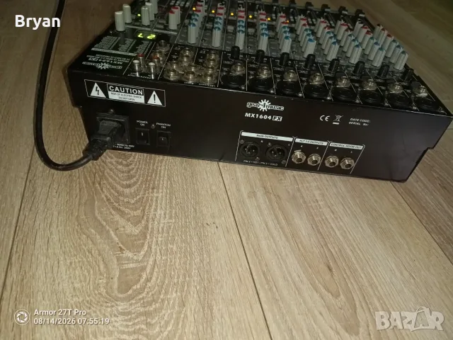 Gear4music 1604 fx mixer, mixing console, миш пулт 8+ 2 канала + ефект, снимка 5 - Ресийвъри, усилватели, смесителни пултове - 55737112