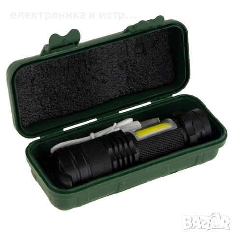 LED джобна лампа, ZakupyTV, Алуминий, 5W, 3800 lm, Черна , снимка 3 - Лед осветление - 53335238