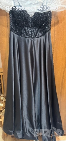 Дълга официална рокля сатен, снимка 2 - Рокли - 54045210