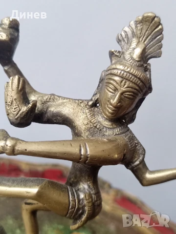 Месингова статуетка Шива Южна азия, снимка 6 - Статуетки - 50831622