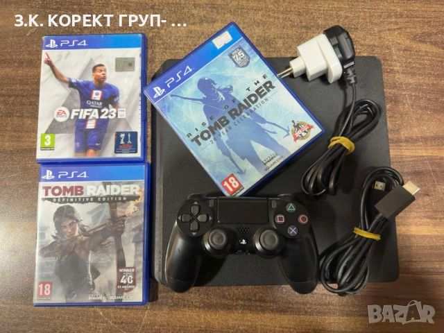 Playstation 4 Slim 500gb с 1 джойстик и 3 игри, снимка 2 - PlayStation конзоли - 53089994