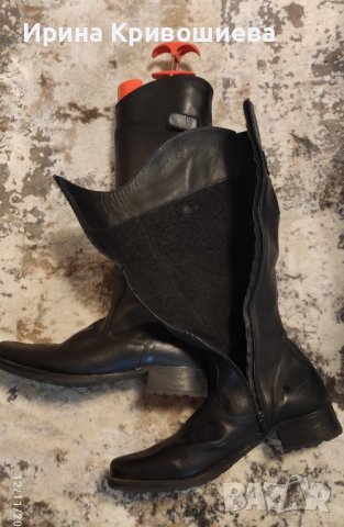 зимни ботуши, черни, от естествена кожа, 38 номер , снимка 4 - Дамски ботуши - 38647471