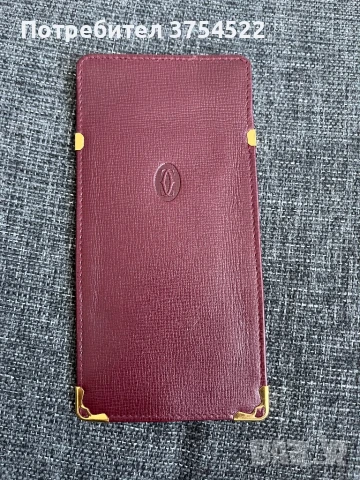 Оригинален Калъф за очила Cartier, цвят бордо, автентичен, употребяван