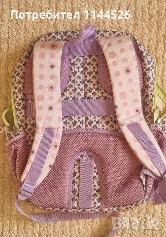 Ученическа раница, лилаво-бяла, за момиче , снимка 4 - Раници - 48463760