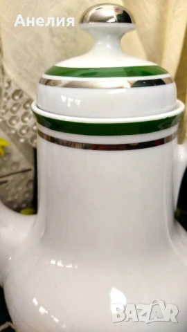 Kahla прелестни със зелено/сребърни кантове , снимка 4 - Сервизи - 51357822