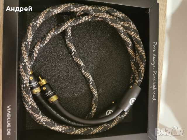 Viablue NF-75 Silver Digital RCA Cable T6s RCA 22908 1m, снимка 3 - Други - 54156964
