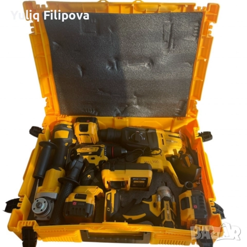 Комплект 4 в 1 – Перфоратор, Ъглошлайф, Гайковерт И Винтоверт, снимка 3 - Други инструменти - 51186911